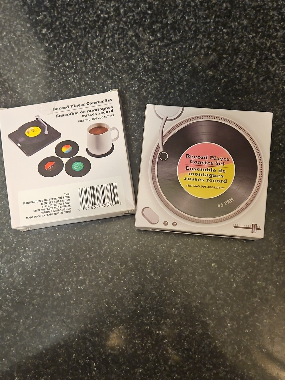 Record Player Coaster Set - Multi Color. Set 0f 4 - Picture 2 of 6